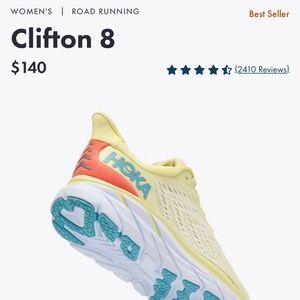 Hoka Clifton 8 womens in yellow pear/sweet corn